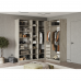 Гардеробная №3 "Ларго" (Теларо) без фасадов угловая Гардеробная №3 "Ларго" (Теларо) без фасадов угловая