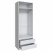 Шкаф двухстворчатый "Мадрид" 0.8 м с 2 ящиками без ручек с зеркалом