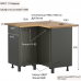 Шкаф-стол рабочий угловой низ "Кухня МРКГ 11/Мадрид" 1000х1000 мм